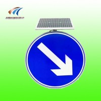 全透式交通标志牌 太阳能靠右行驶标志 led主动发光标志牌